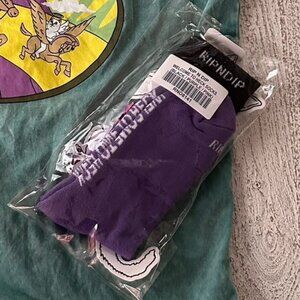 Ripndip welcome to heck lord Nermal flames purple socks crew